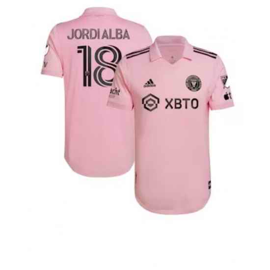 Men's Inter Miami CF Jordi Alba Ramos adidas Pink 2023 The Heart Beat Kit Authentic Player Jersey